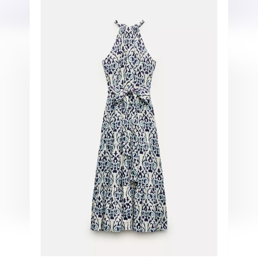 Zara Blue and White Dress